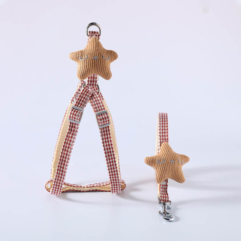 Cute And Simple Starfish Dog Pet Harness Leash