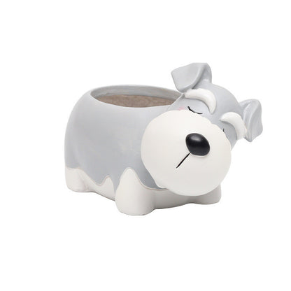 Resin Sleeping Pet Succulent Flower Pot