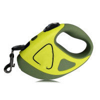 Pet Dog Automatic Retractable Fiber Leash Night Safety LED Shining