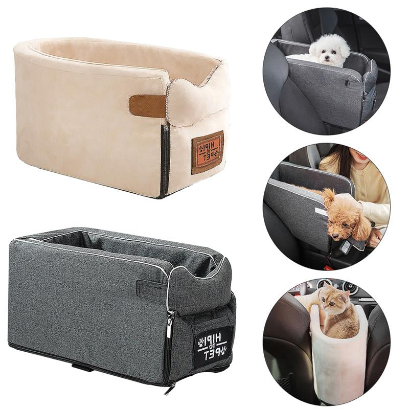Dog Car Seat Pet Carrier Universal Armrest Box Nonslip Car Carrier