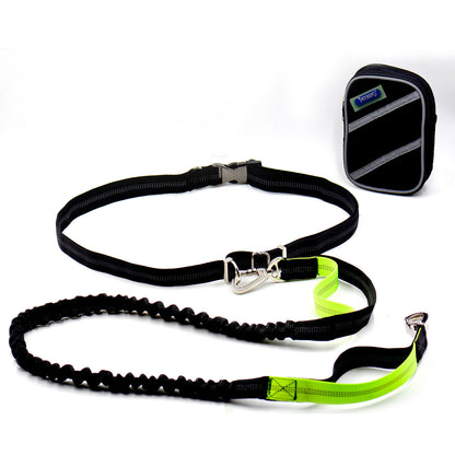 Elastic Belt Pet Dog Reflective Retractable Dog Leash Traction Rope Slip Belt Bag