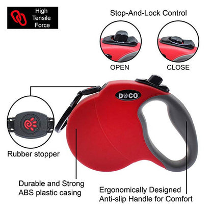 Automatic retractable dog leash for pet dog leash