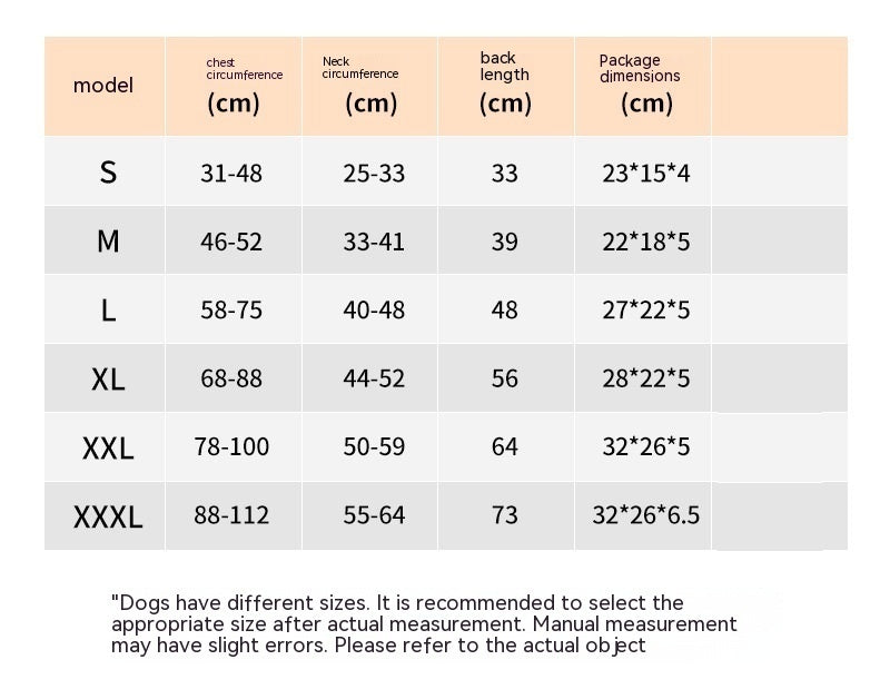 Winter Large Dog Golden Retriever Puppy Clothes Warm