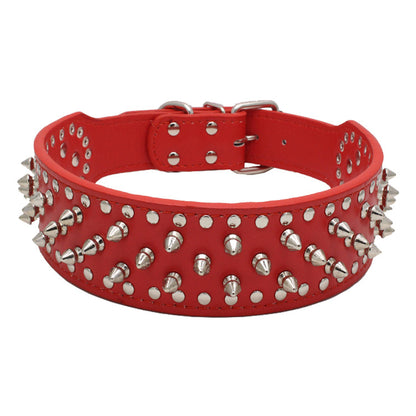 Pet collar large dog rivet collar
