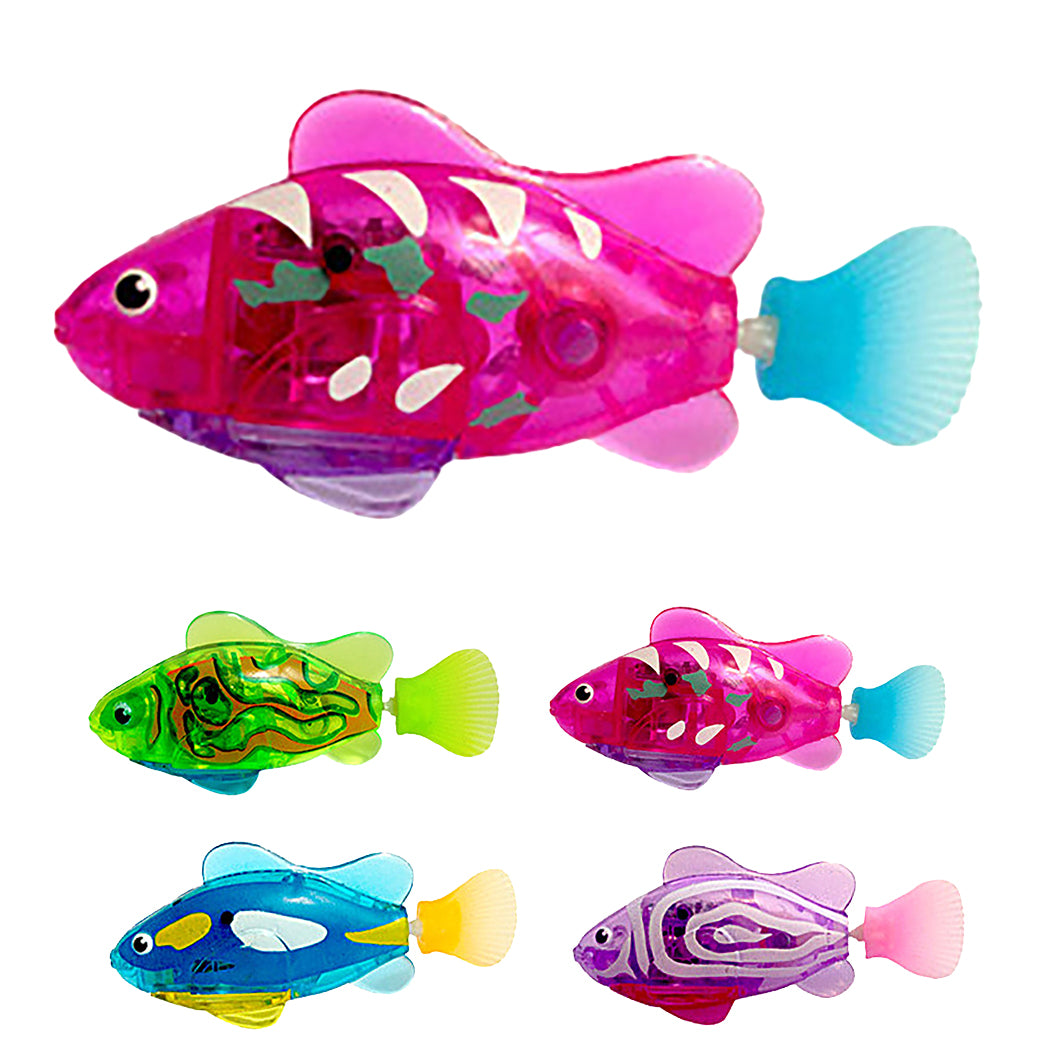 Pet Fish Electronic Cat Toys With Grass LED Light Toys