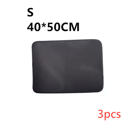 Double Layer Litter Cat Bed Pads Pet Cat Litter Mat Trapping
