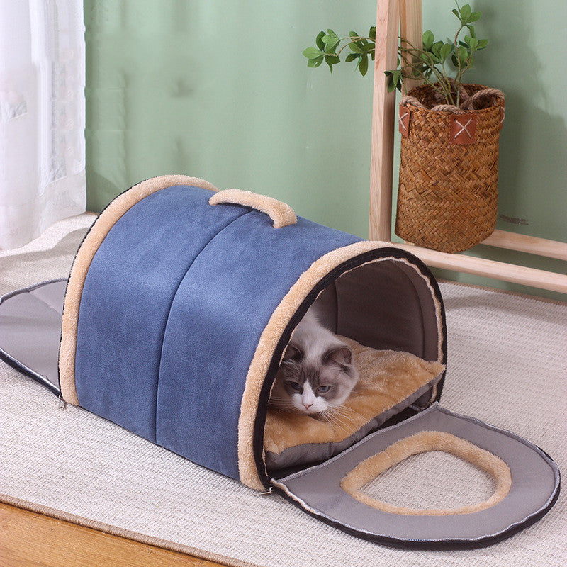 Suede Fully Enclosed Is A Pet Cat Litter