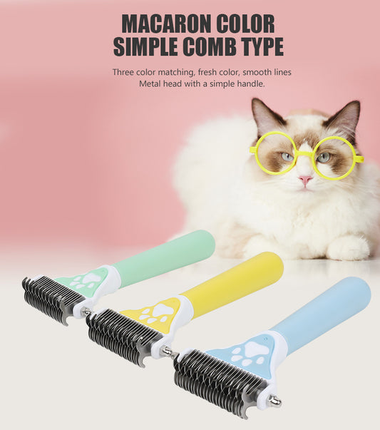 Dog Brush Pet Hair Remover Double Sided Open Knot Comb