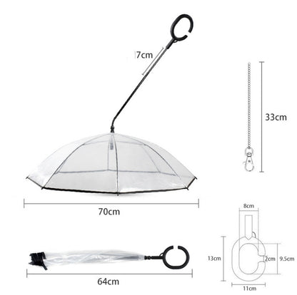 Transparent Pet Supplies Adjustable Pet C Type Umbrella