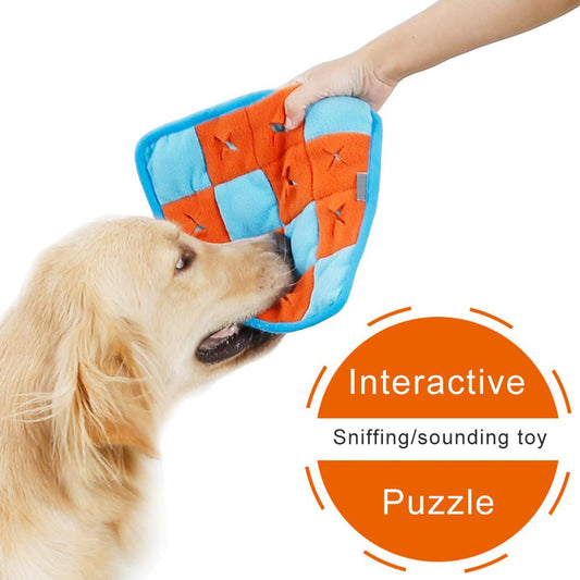 Dog sniffing toy square sound training device