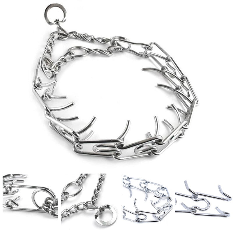 Metal iron removable dog training chain