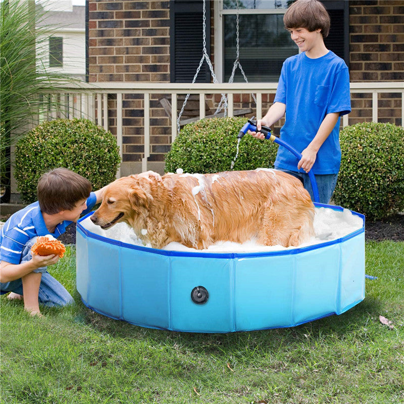 Foldable Dog Pool Pet Bath Swimming Tub Bathtub Outdoor