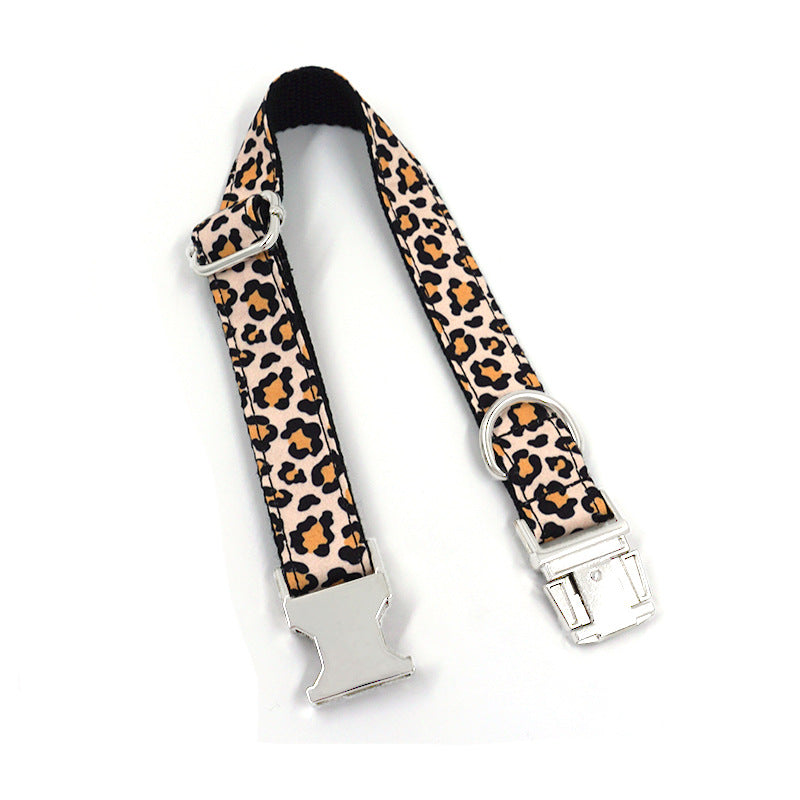 Fashion Simple Pet Dog Leopard Print Collar Accessories