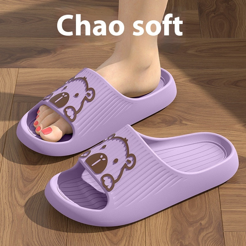 Cute Cartoon Dog Slippers Non-slip Floor Bathroom Slipper