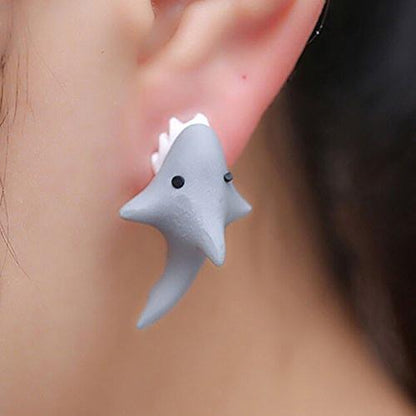 Cute Animal Bite Earring Dinosaur Stud Suitable For Women