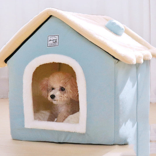 Dog Kennel House Type Warm Closed Pet Supplies