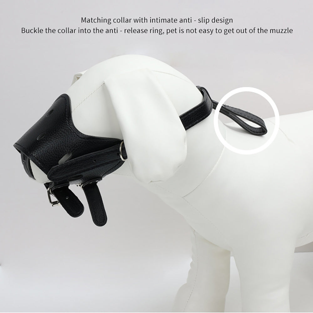 Dog Muzzle Leather, Comfort Secure Anti-Barking Muzzles