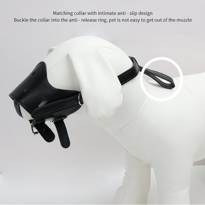 Dog Muzzle Leather, Comfort Secure Anti-Barking Muzzles