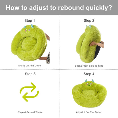 Cute Calming Dog And Cat Bed Indoor High Bolster Donut