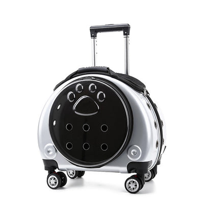 Small Pet Trolley Bag Portable Dog Diaper Bag Transparent