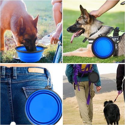 350 And 1000ML Dog Bowls Folding Silicone