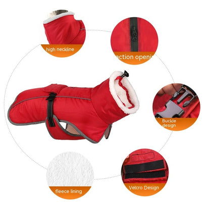 Winter Large Dog Golden Retriever Puppy Clothes Warm