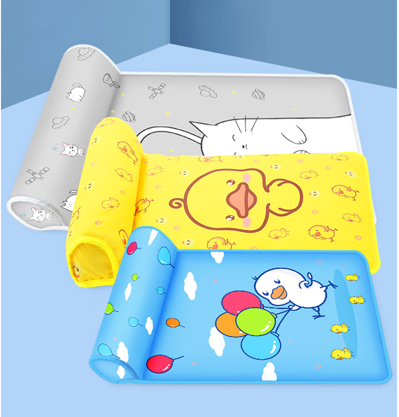 Summer Cooling Dog Mat With Pillow For Dog Cat Breathable Ice Pad