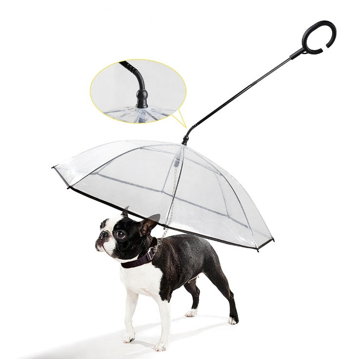 Transparent Pet Supplies Adjustable Pet C Type Umbrella