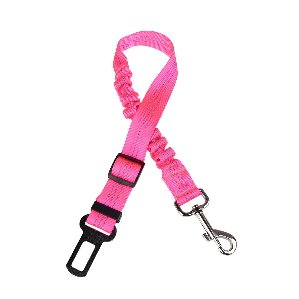 Dog elastic car seat belt traction rope