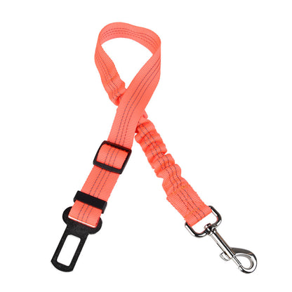 Dog elastic car seat belt traction rope