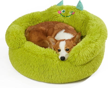 Cute Calming Dog And Cat Bed Indoor High Bolster Donut