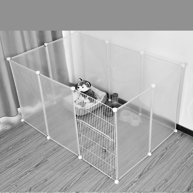 Full Transparent Resin Pet Fence Indoor Dog Cage Free Combination Cat Fence