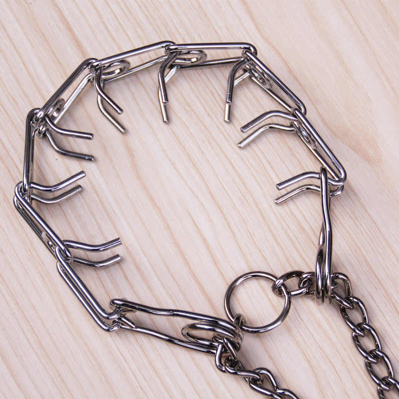 Metal iron removable dog training chain