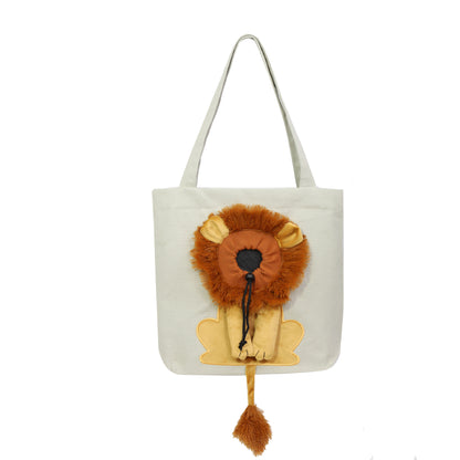 Soft Pet Carriers Lion Design Portable Breathable Bag Cat Dog Carrier