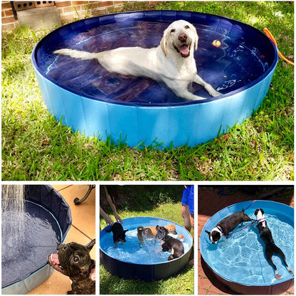 Foldable Dog Pool Pet Bath Swimming Tub Bathtub Outdoor