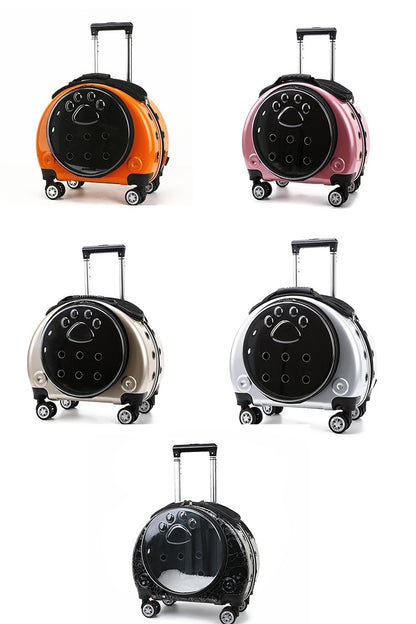 Small Pet Trolley Bag Portable Dog Diaper Bag Transparent