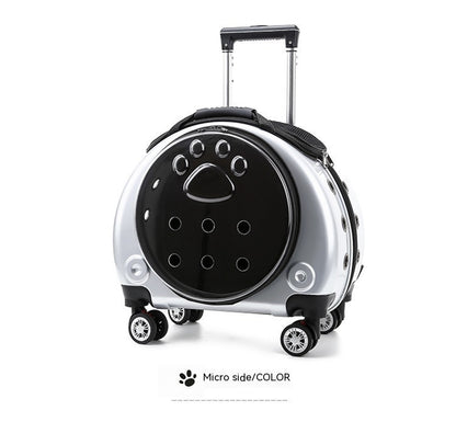 Small Pet Trolley Bag Portable Dog Diaper Bag Transparent