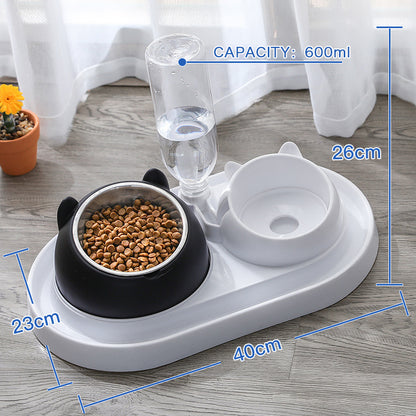 Cat Bowl Dog Bowl Food Bowl To Protect The Cervical Spine Stainless Steel Dog Bowl