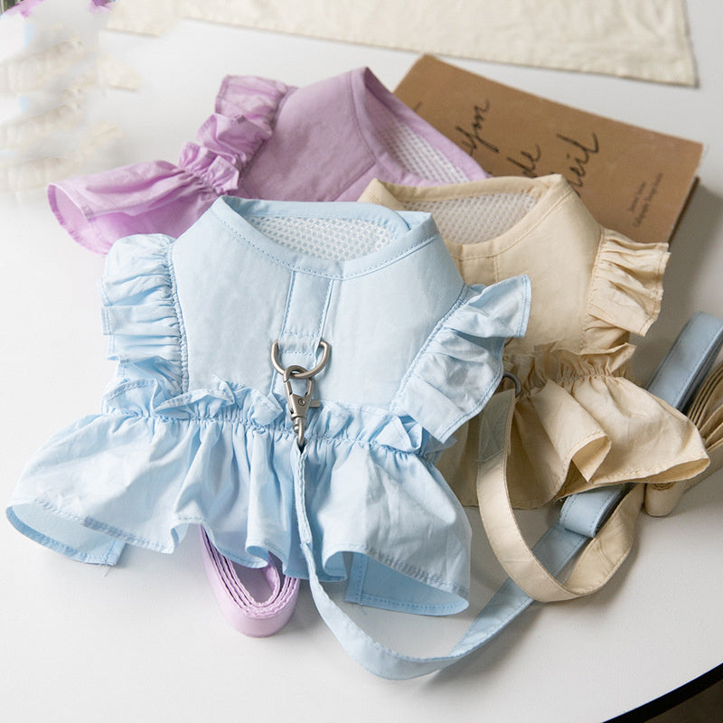 Fashion Pet Lace Skirt Chest Back