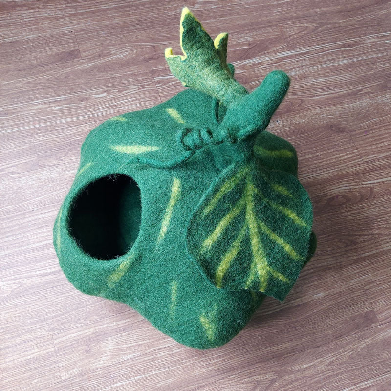 Wool Felt Cat Warm Closed Windproof Pet Litter