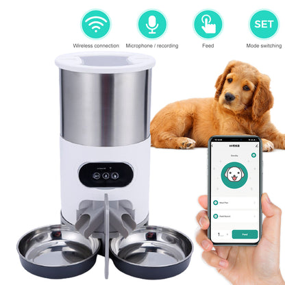 Smart APP Pet Feeder Cat And Dog Food Automatic Dispenser