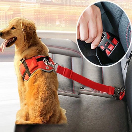 Pet Car Seat Belt Car Retractable Hand Holding Rope