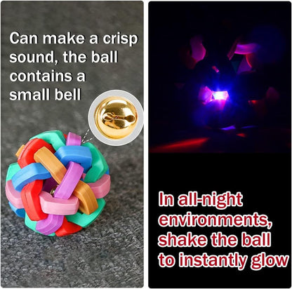 Light Up Dog Balls Sounds Bells Dog Ball Flashing Dog Chew