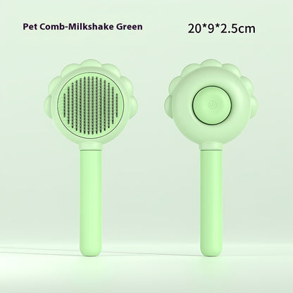 2 In 1 Self Cleaning Dog Brush Comb With Spray