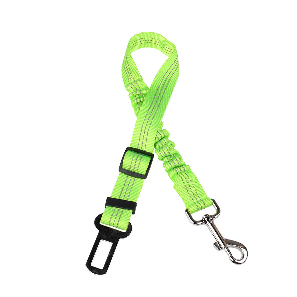 Dog elastic car seat belt traction rope