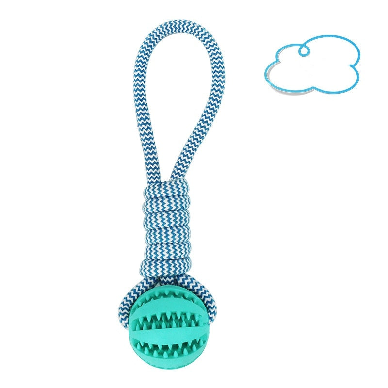 Dog Toys Balls Interactive Treat Rope Rubber Leaking Balls