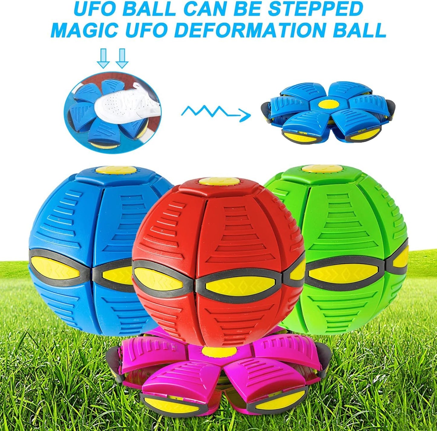 Pet Toy Flying Saucer Ball For Dogs 6 Lights Flying Saucer Ball