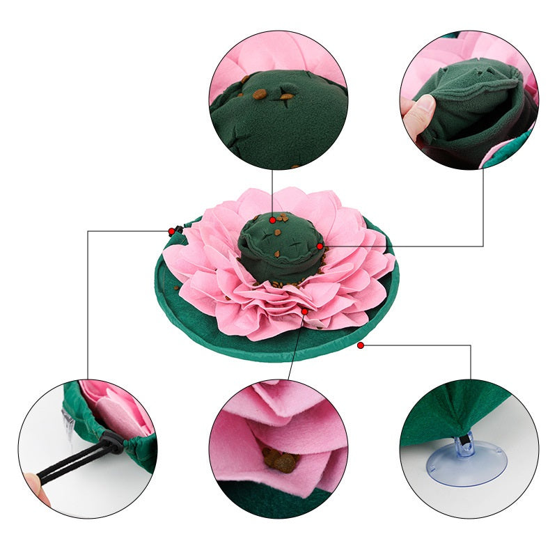 Pet Lotus Sniffing Pad Hides Food And Slow Food Training Dog Toys