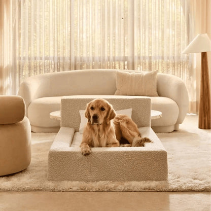 Dog Mat, Movable Rectangular Sponge Cat Bed Backrest Pet Sofa
