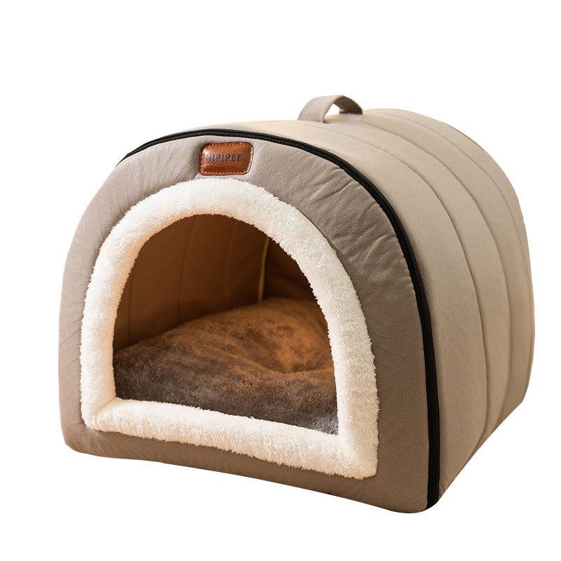 Autumn And Winter Dog Plain Quilted Portable Nest